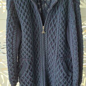 Aran Crafts Irish Zip Sweater XL